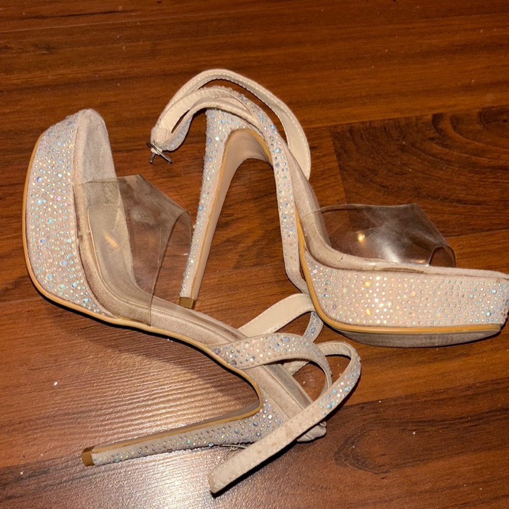 Elegant Crystal-Embellished Heels